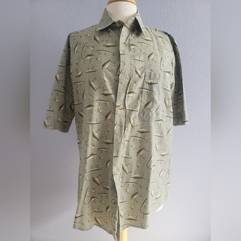 Woolrich tackle themed SS button down
